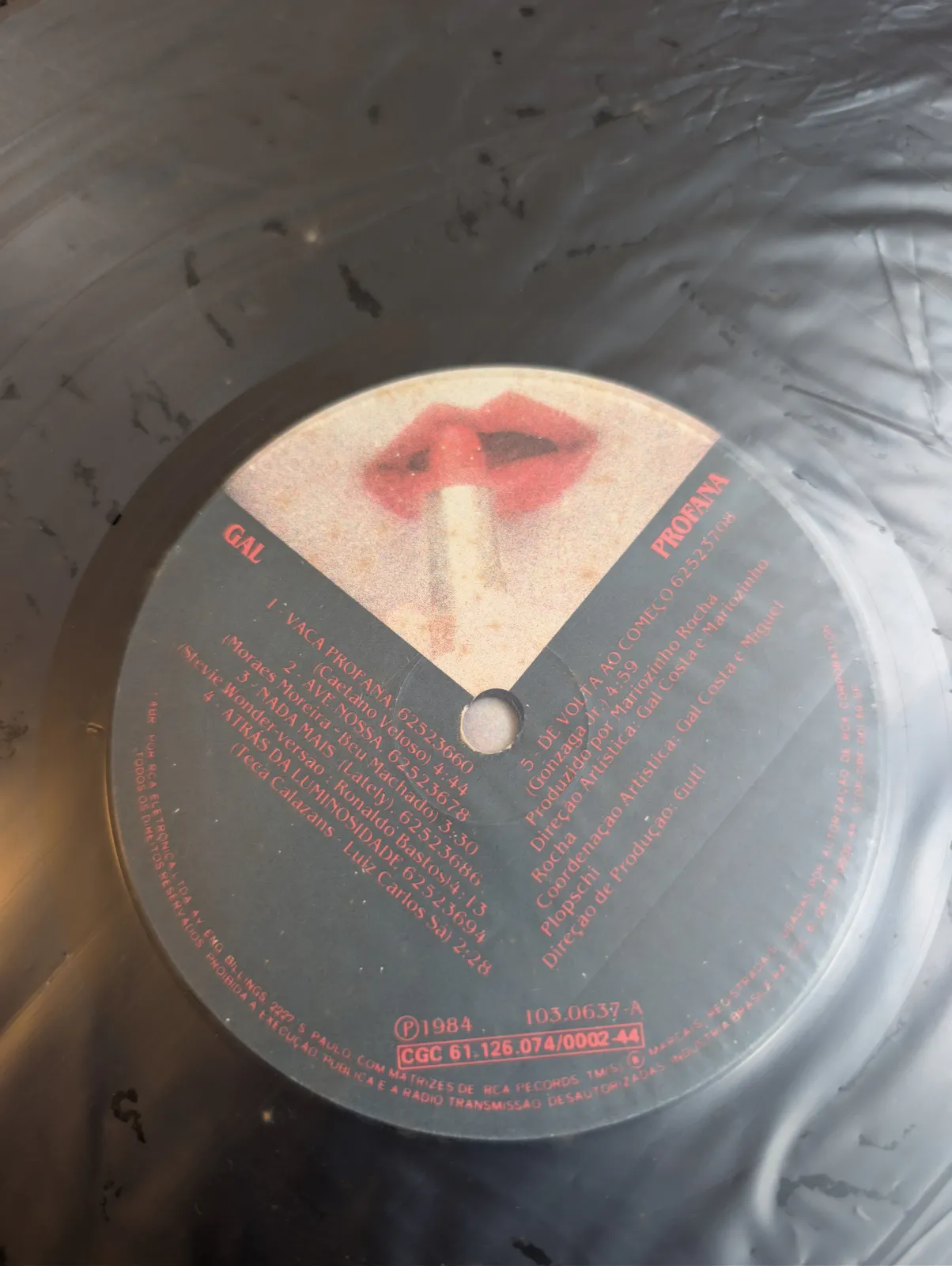 Gal Costa — Profana, label-a