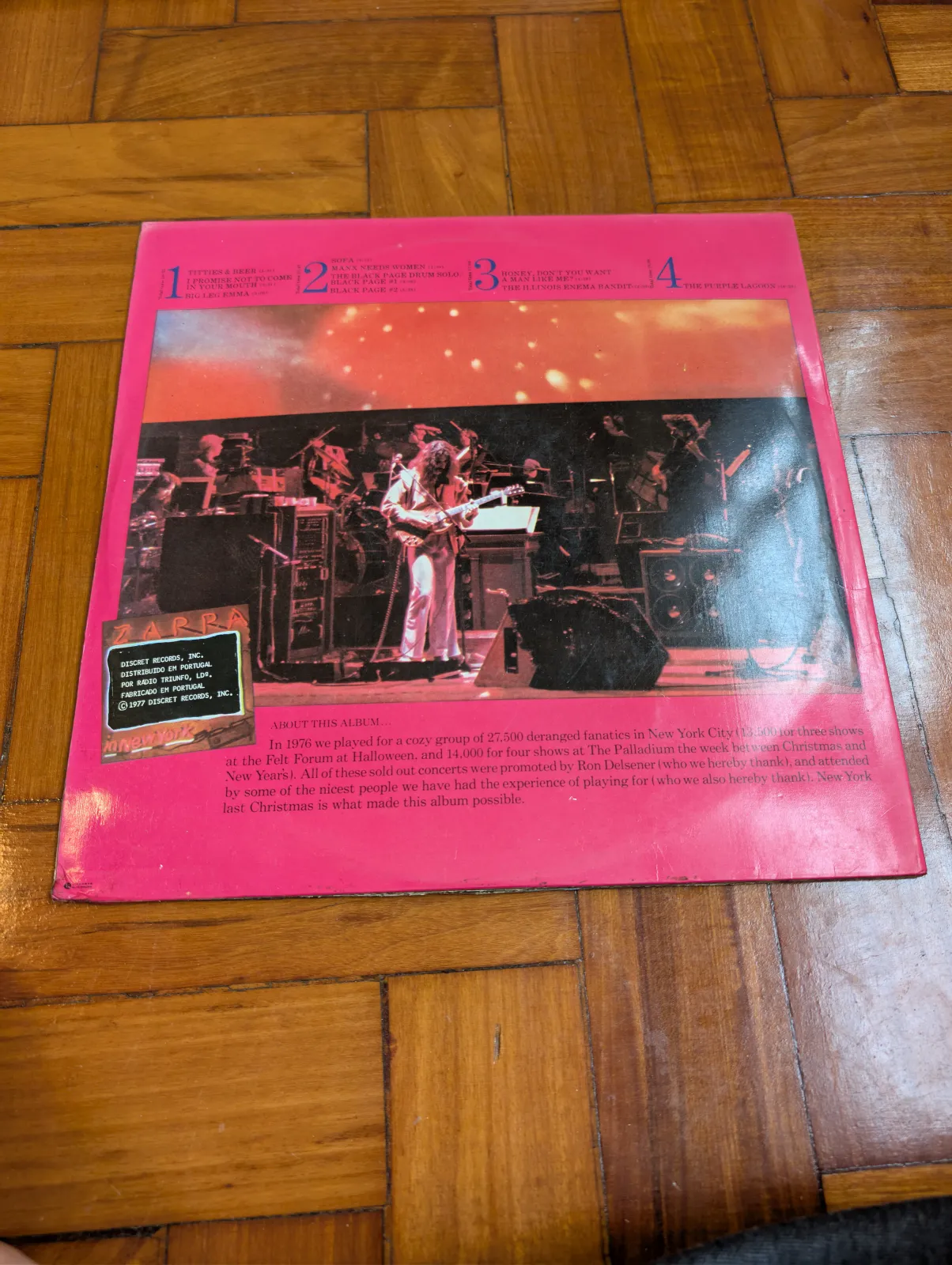 Frank Zappa — Zappa in New York, back