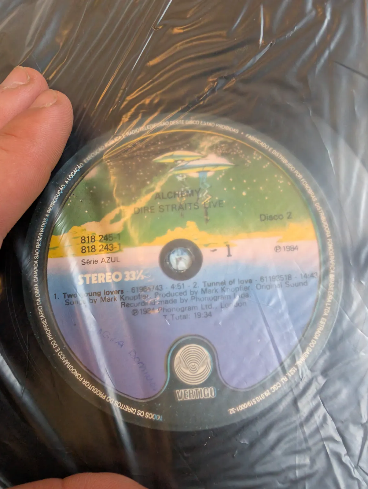 Dire Straits — Alchemy, label-c