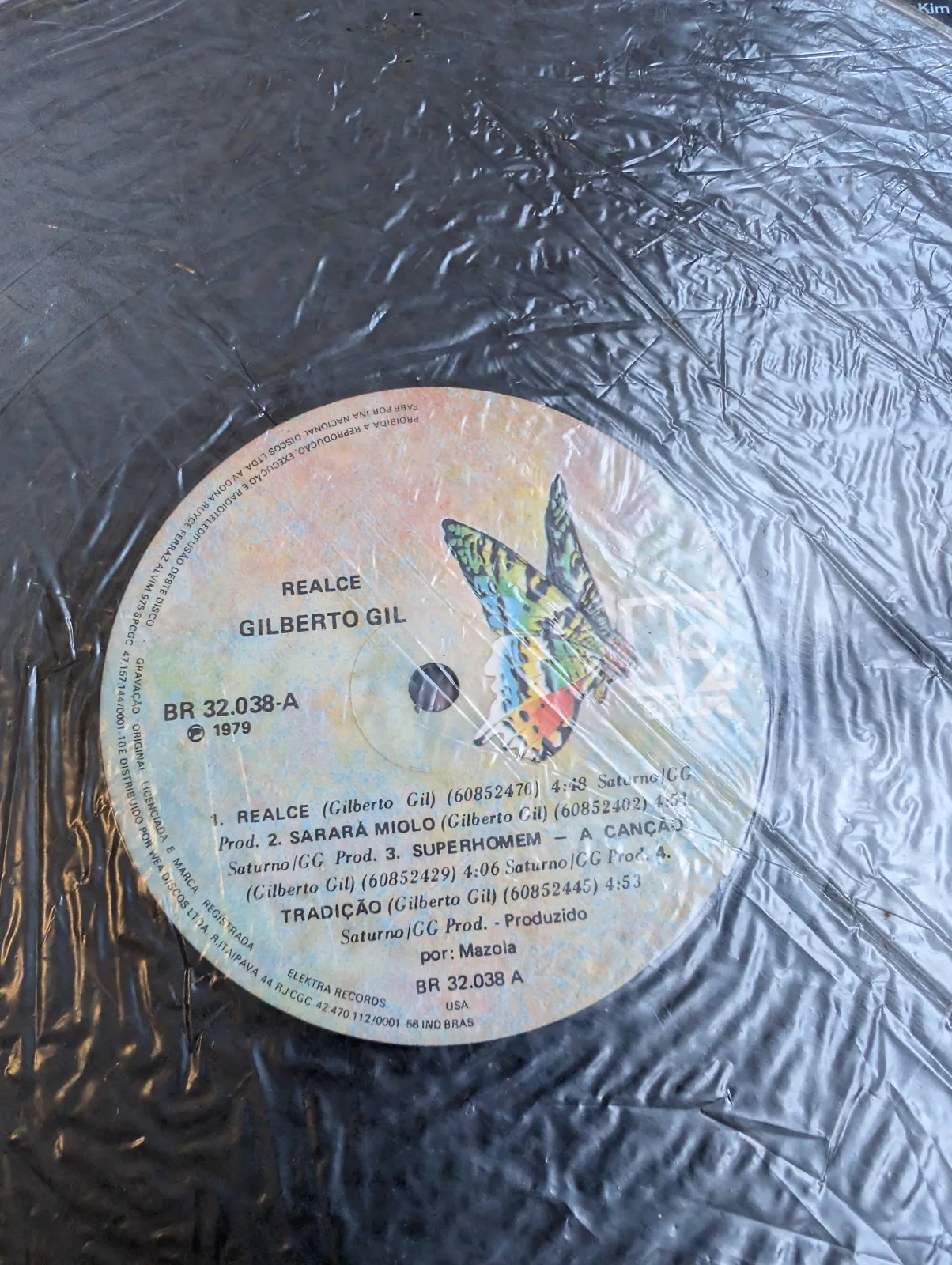 Gilberto Gil — Realce, label-a