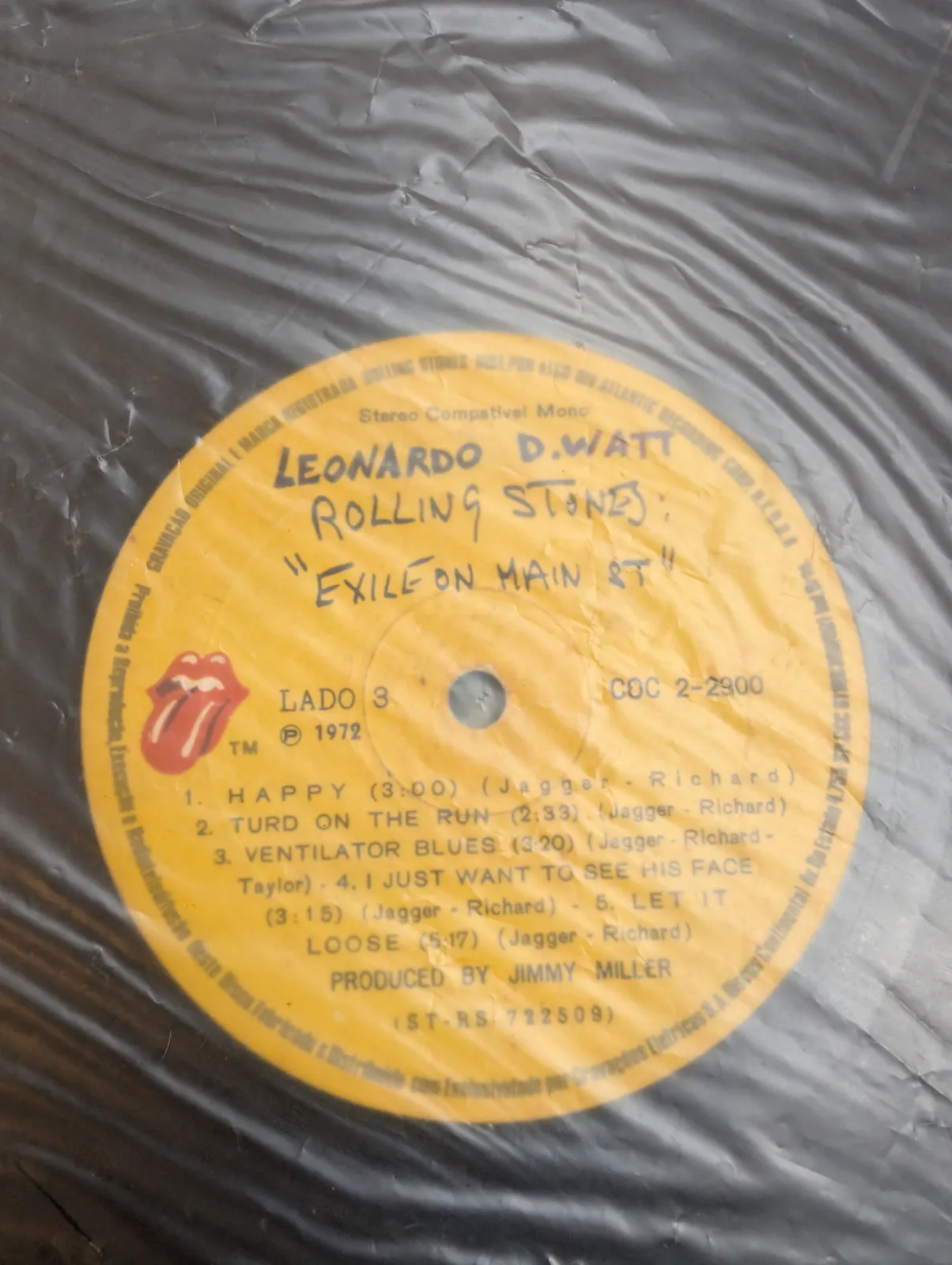 The Rolling Stones — Exile on Main St., label-c