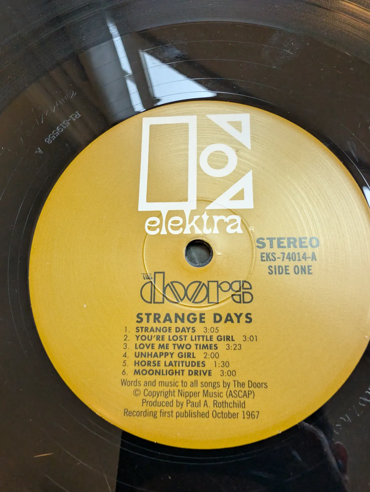 The Doors — Strange Days, label-a