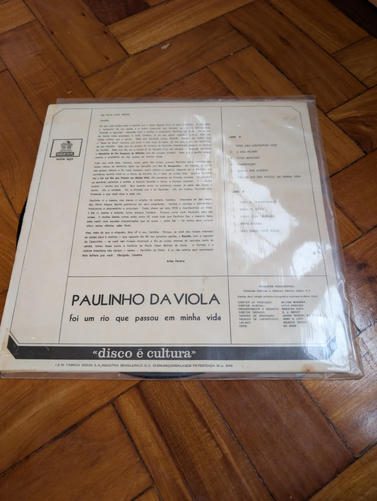 Paulinho da Viola — Foi um Rio que Passou em Minha Vida, back