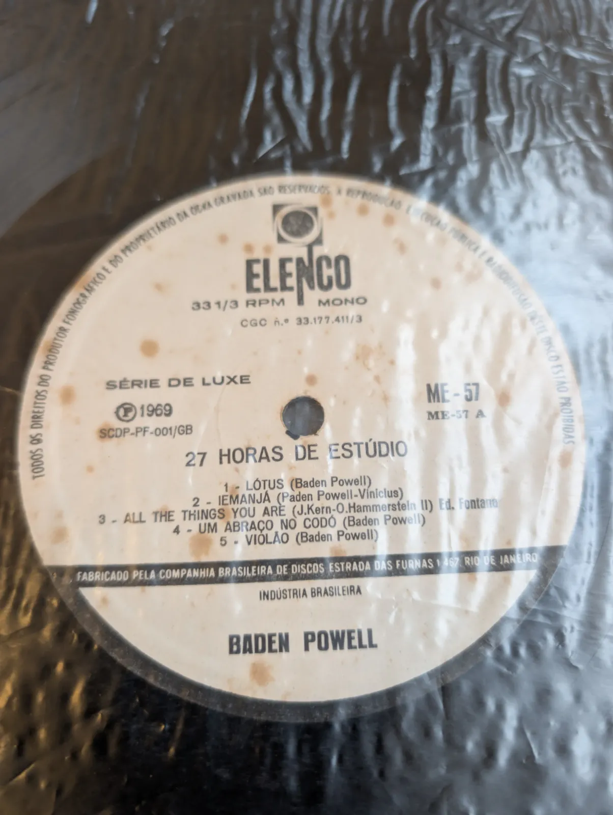Baden Powell — 27 Horas de Estúdio, label-a