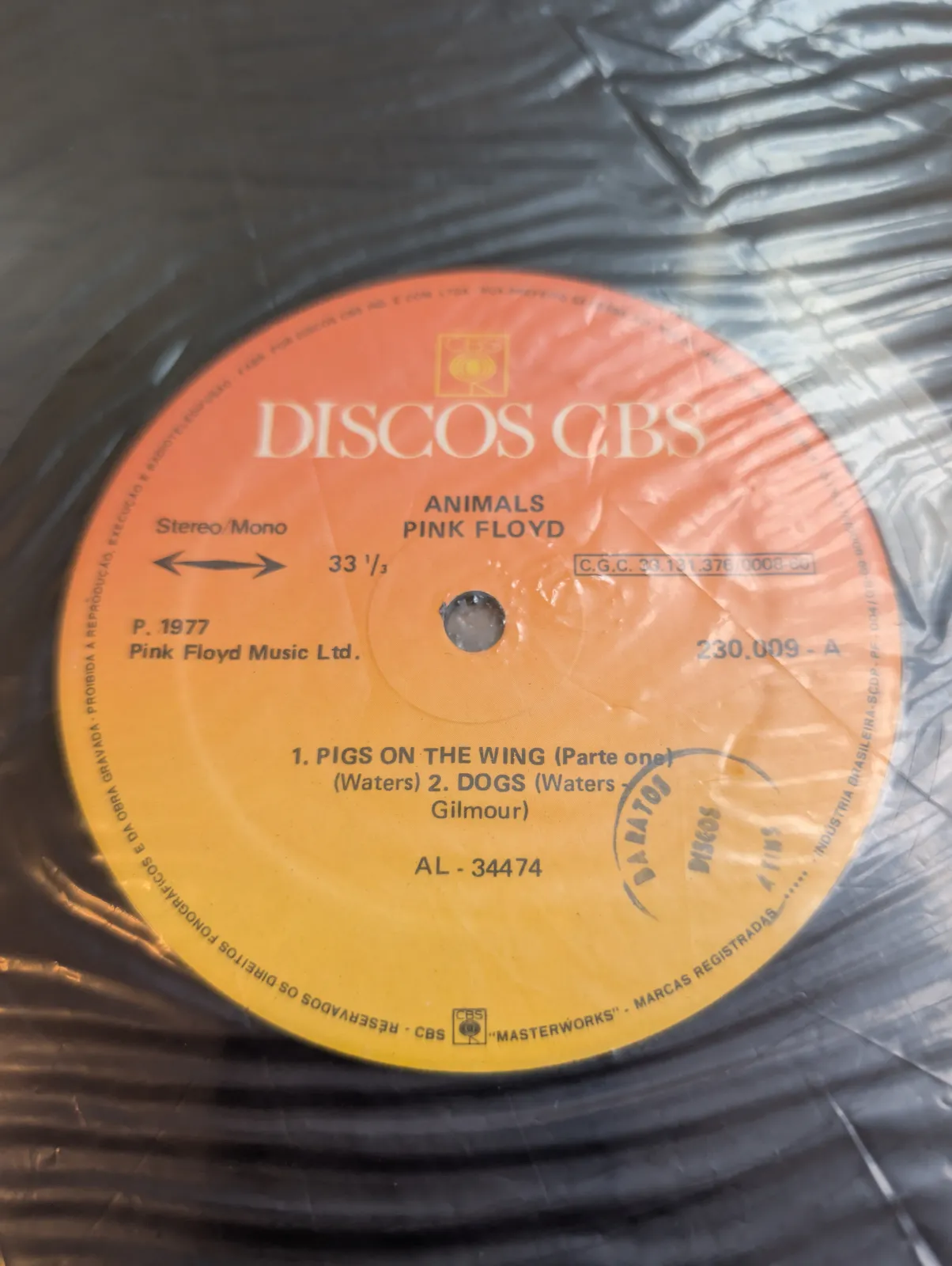 Pink Floyd — Animals, label-a