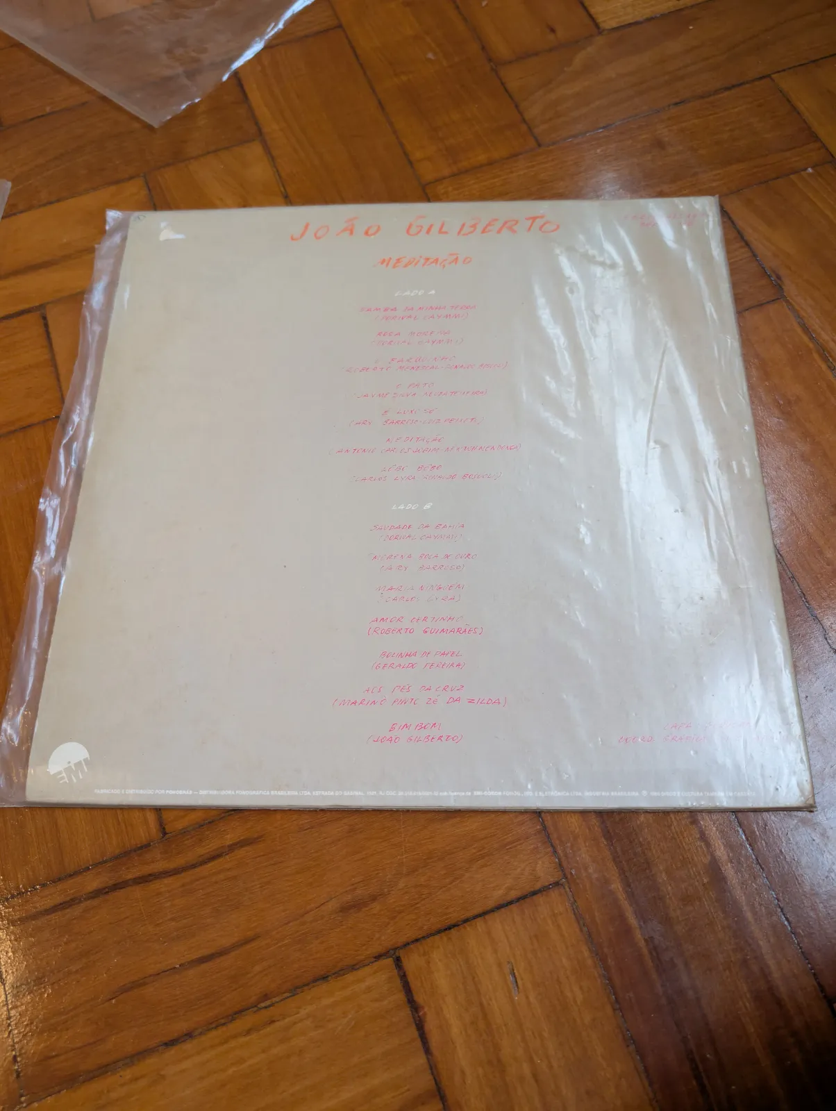 João Gilberto — Meditação, back