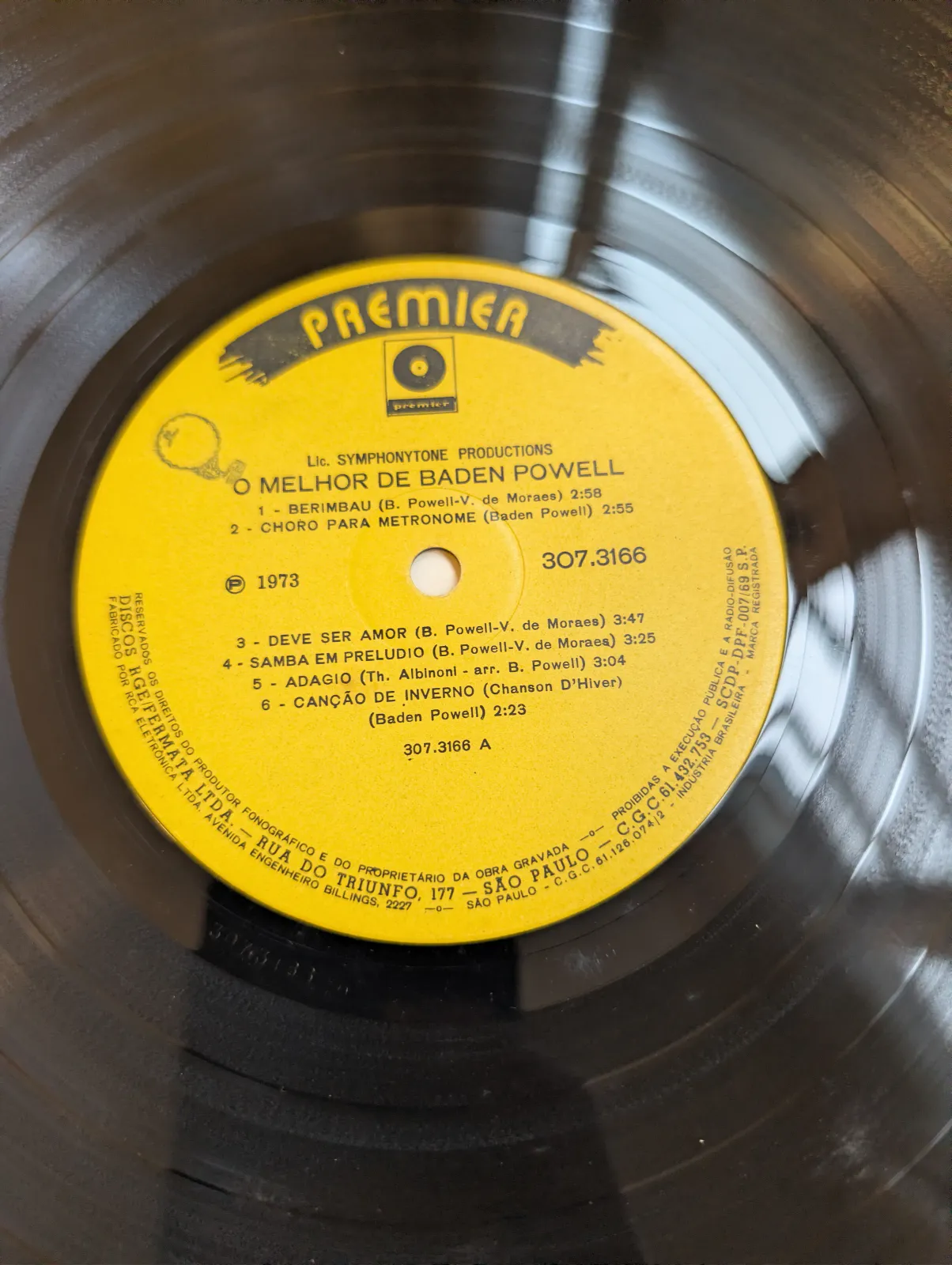 Baden Powell — O Melhor de Baden Powell, label-a