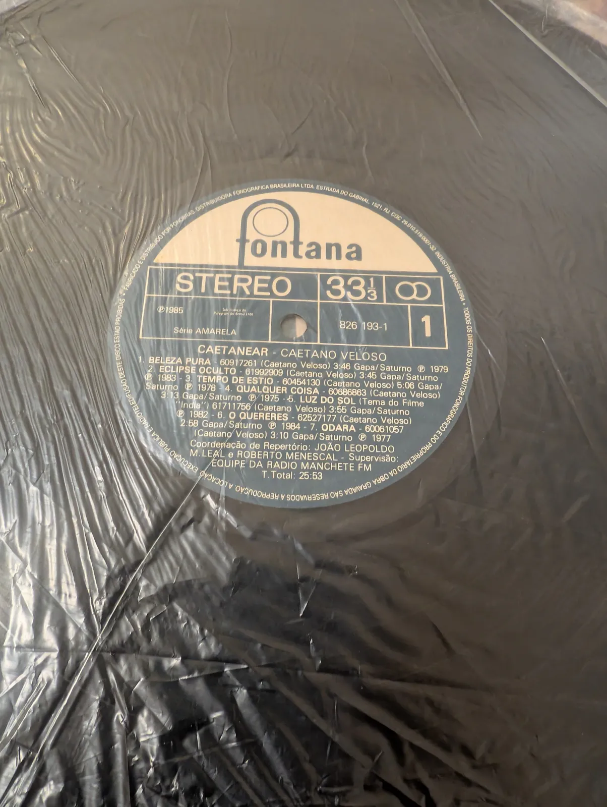 Caetano Veloso — Caetanear, label-a