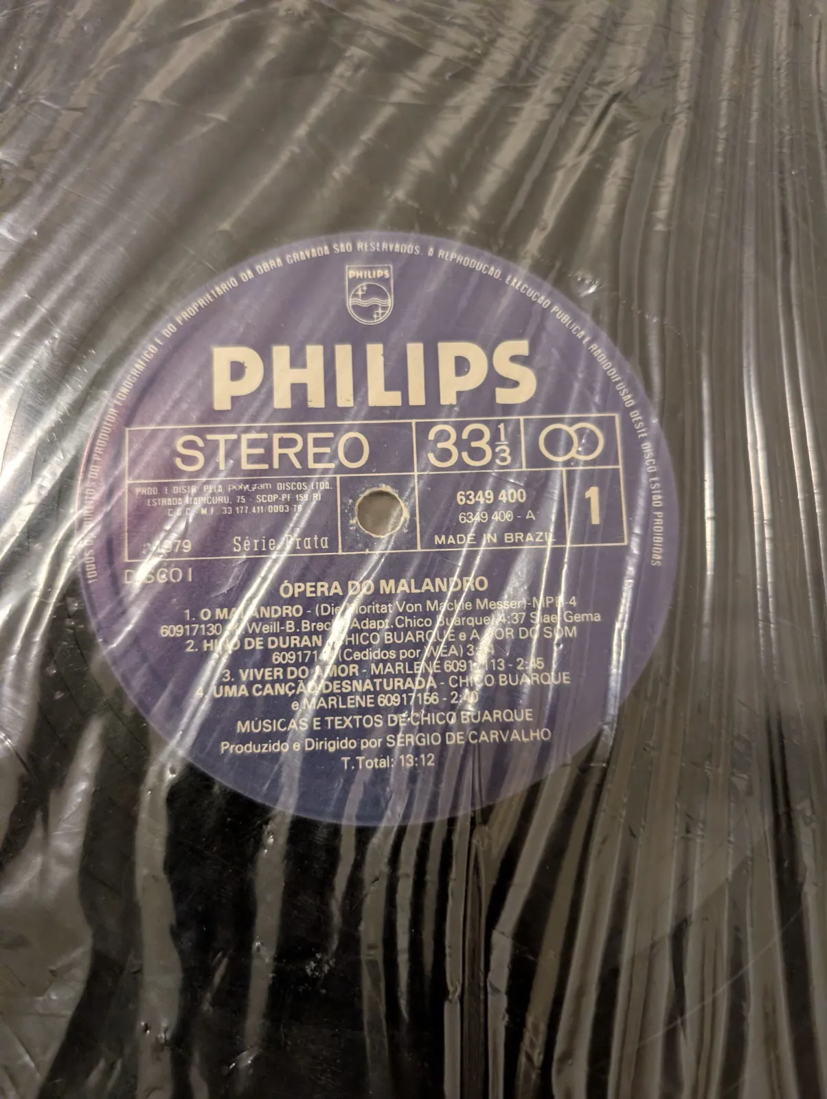 Various Artists — Ópera do Malandro, back