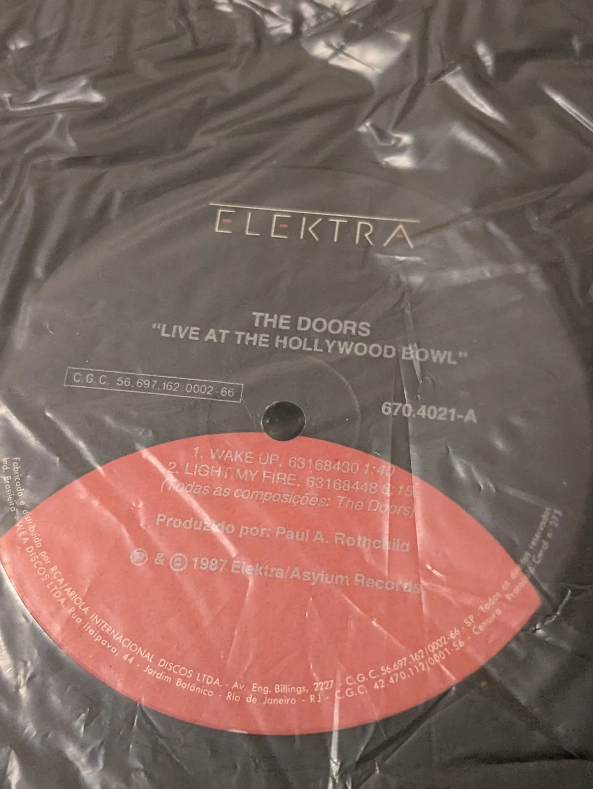 The Doors — Live at the Hollywood Bowl, label-a