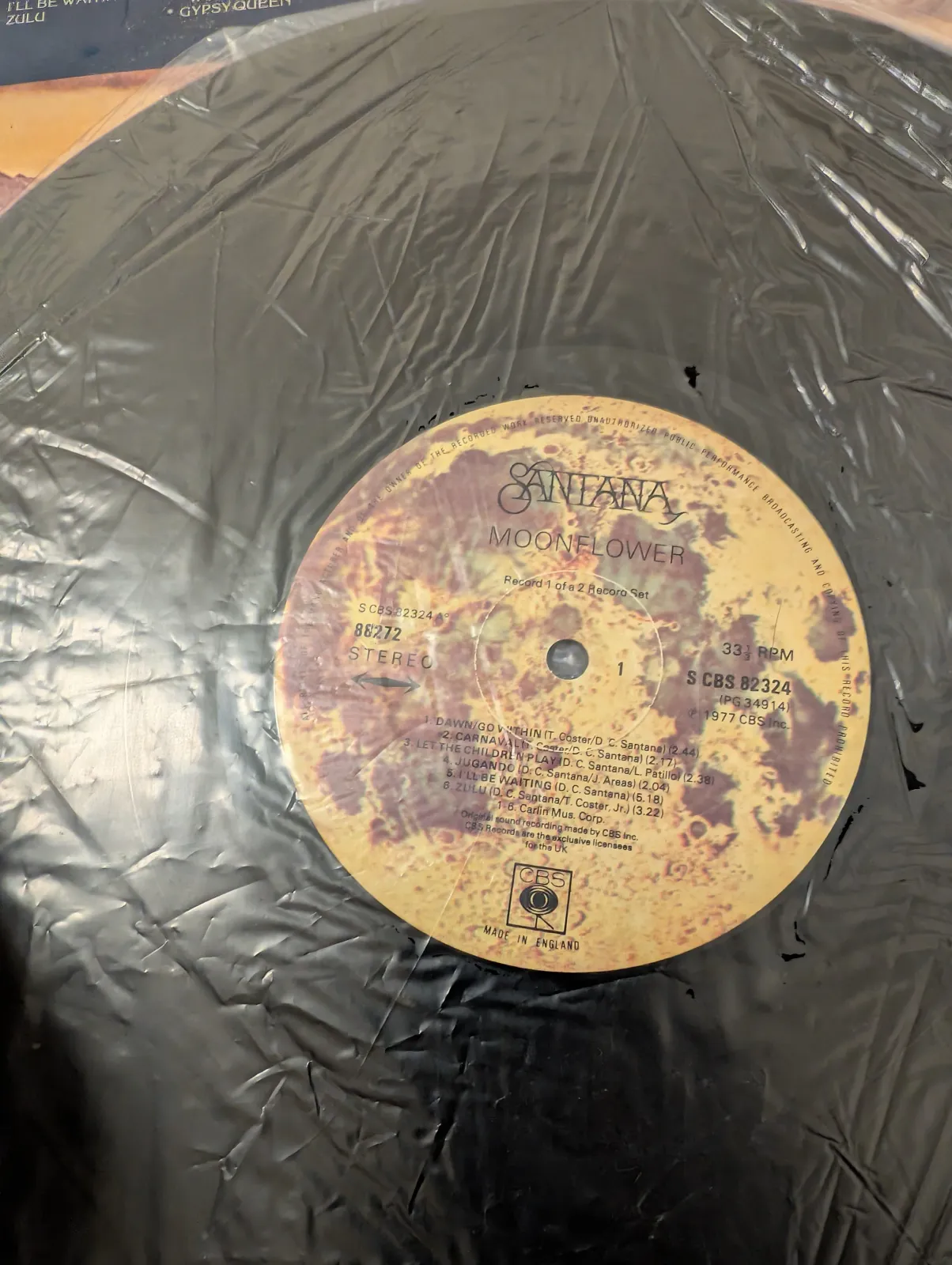 Santana — Moonflower, label-a