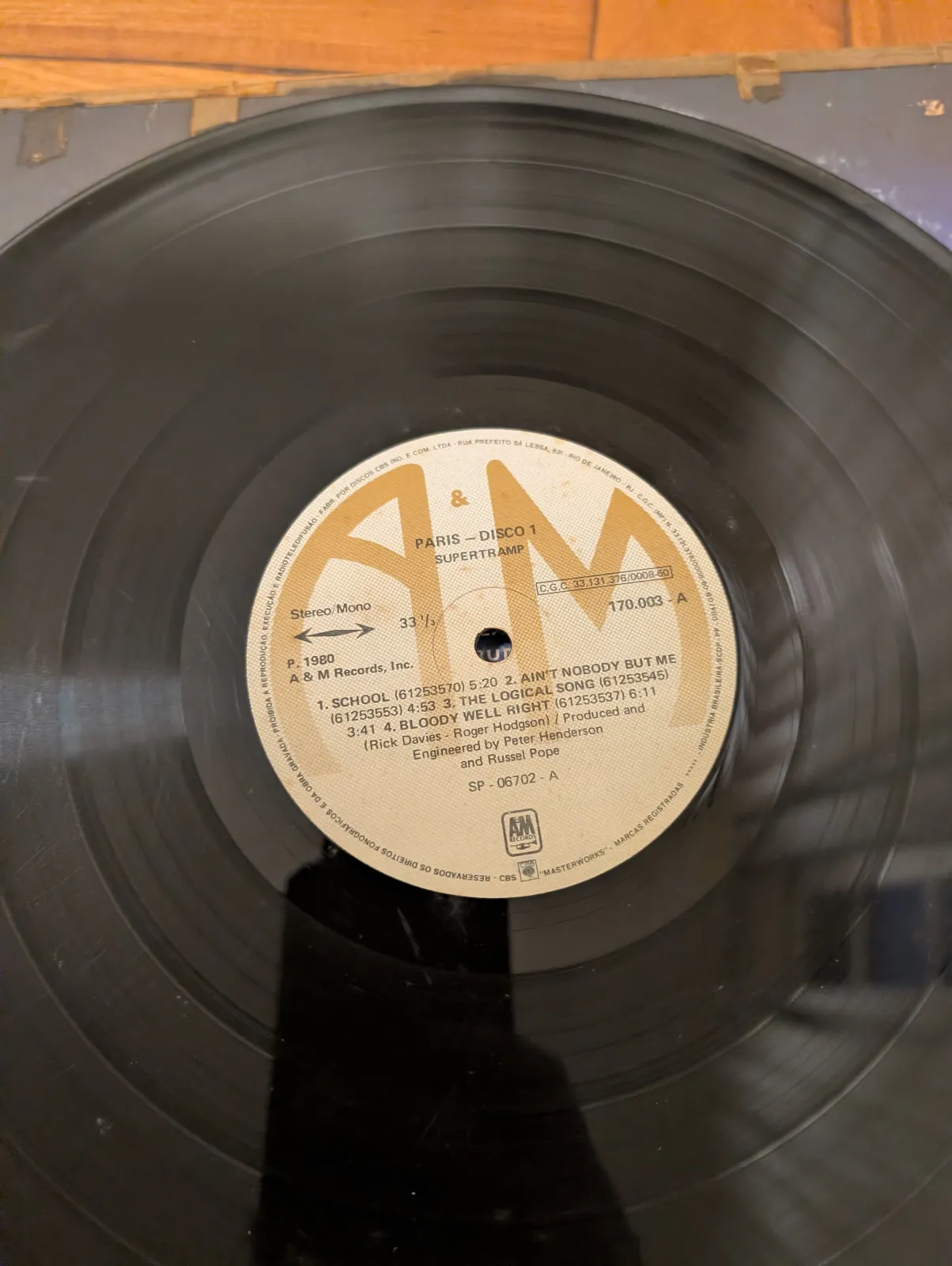 Supertramp — Paris, label-a