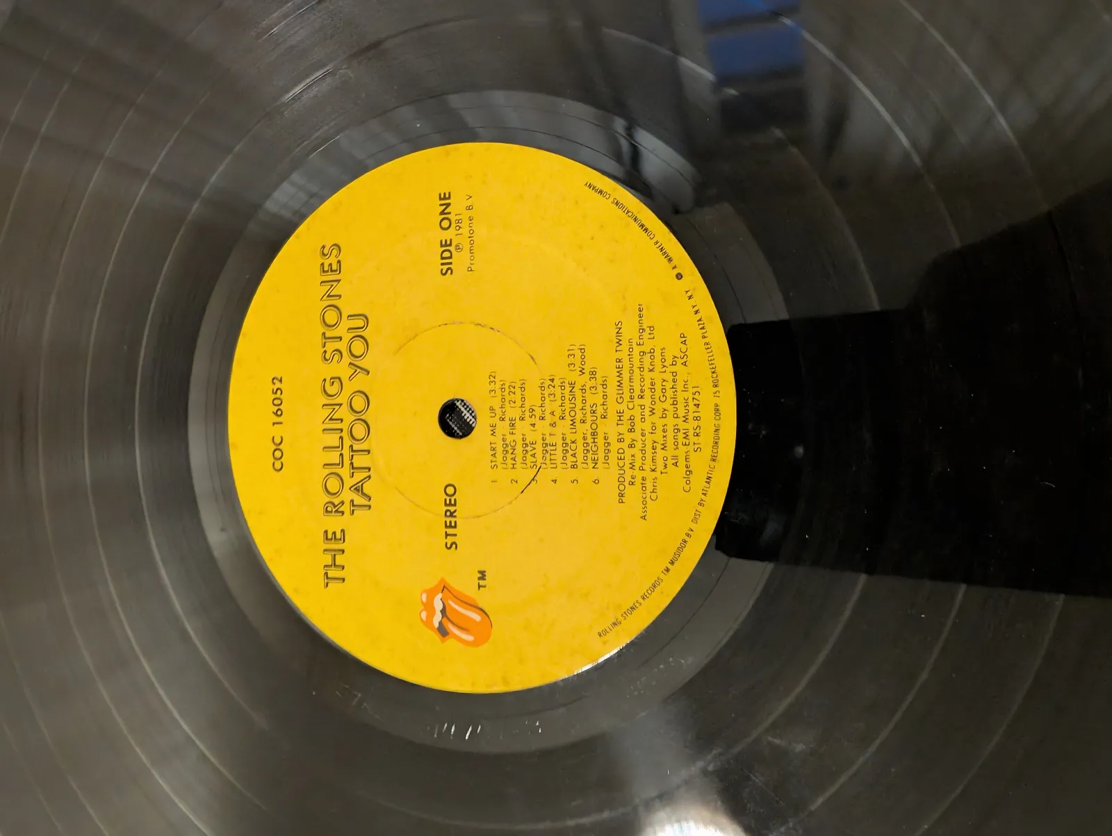 The Rolling Stones — Tattoo You, label-a
