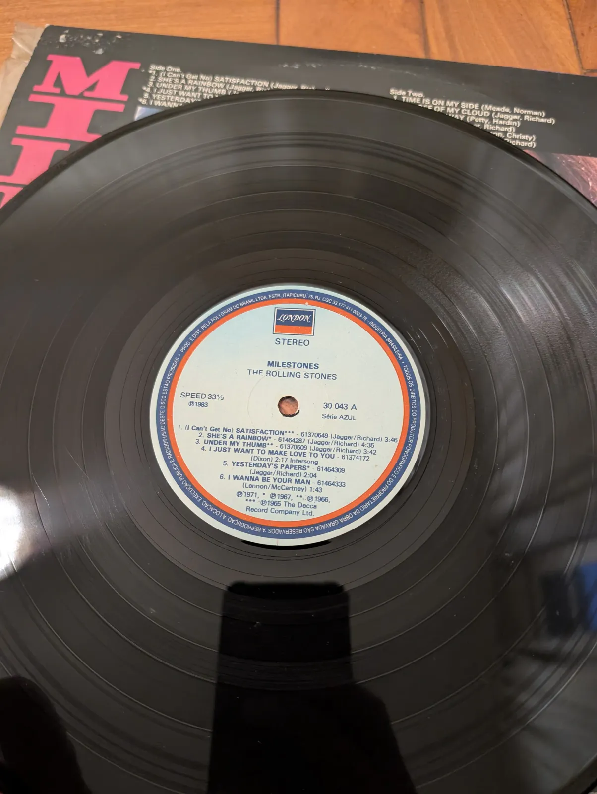 The Rolling Stones — Milestones, label-a