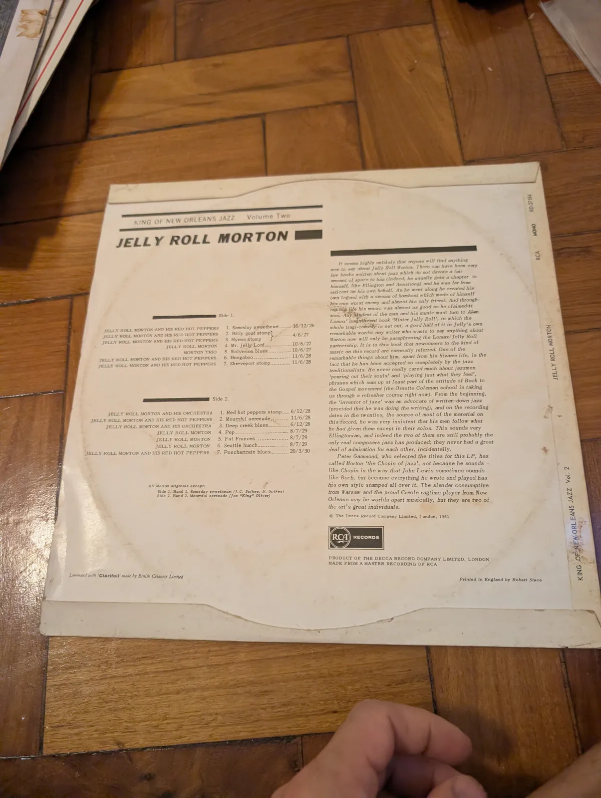 Jelly Roll Morton — The King of New Orleans Jazz, Vol. 2, back