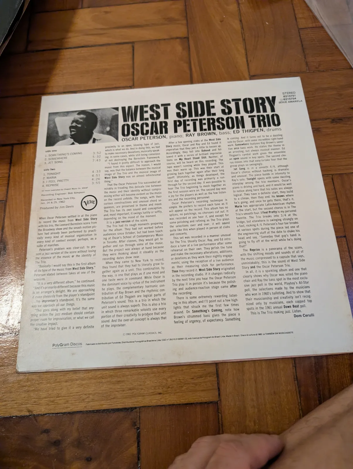 Oscar Peterson Trio — West Side Story, back
