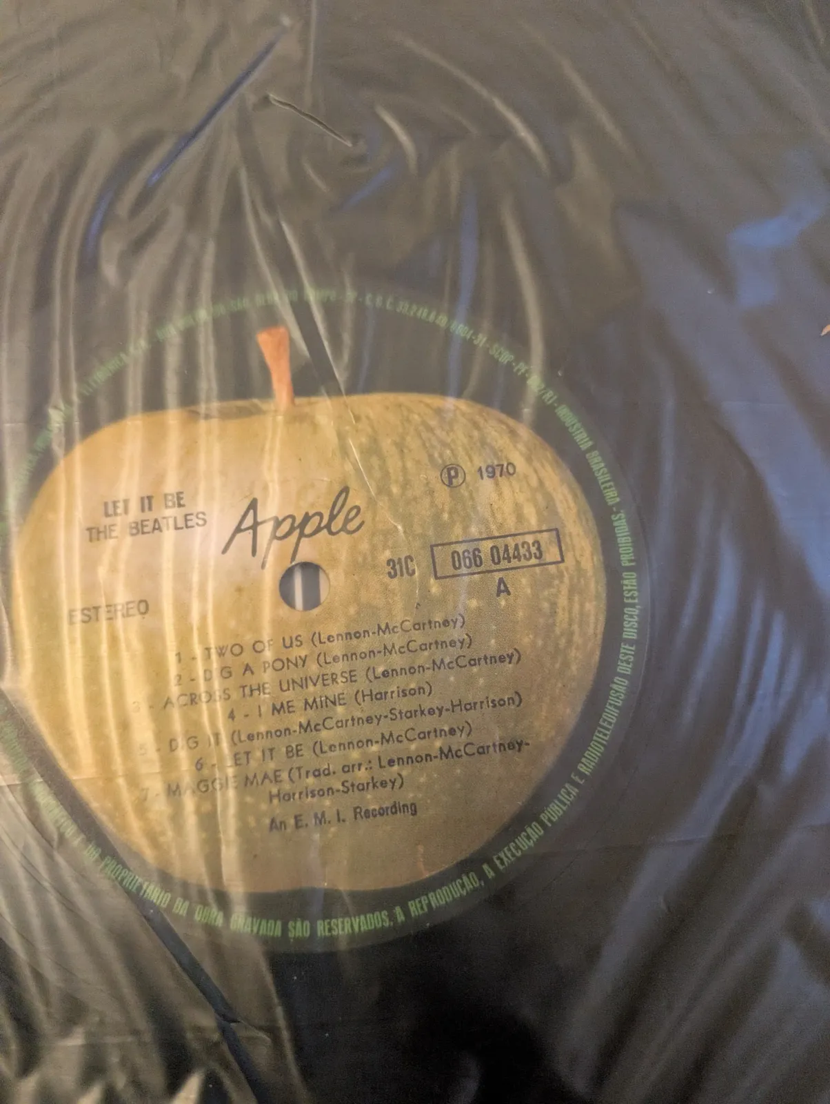 The Beatles — Let It Be, label-a