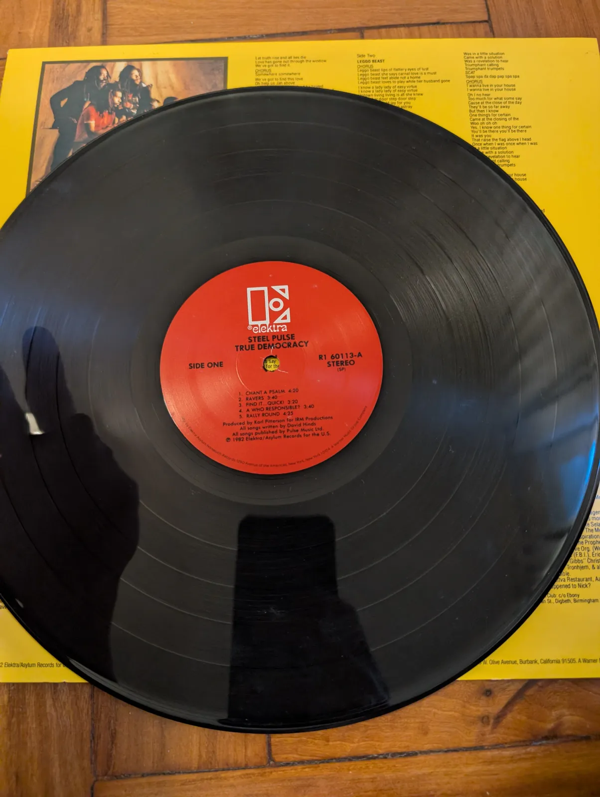 Steel Pulse — True Democracy, label-a