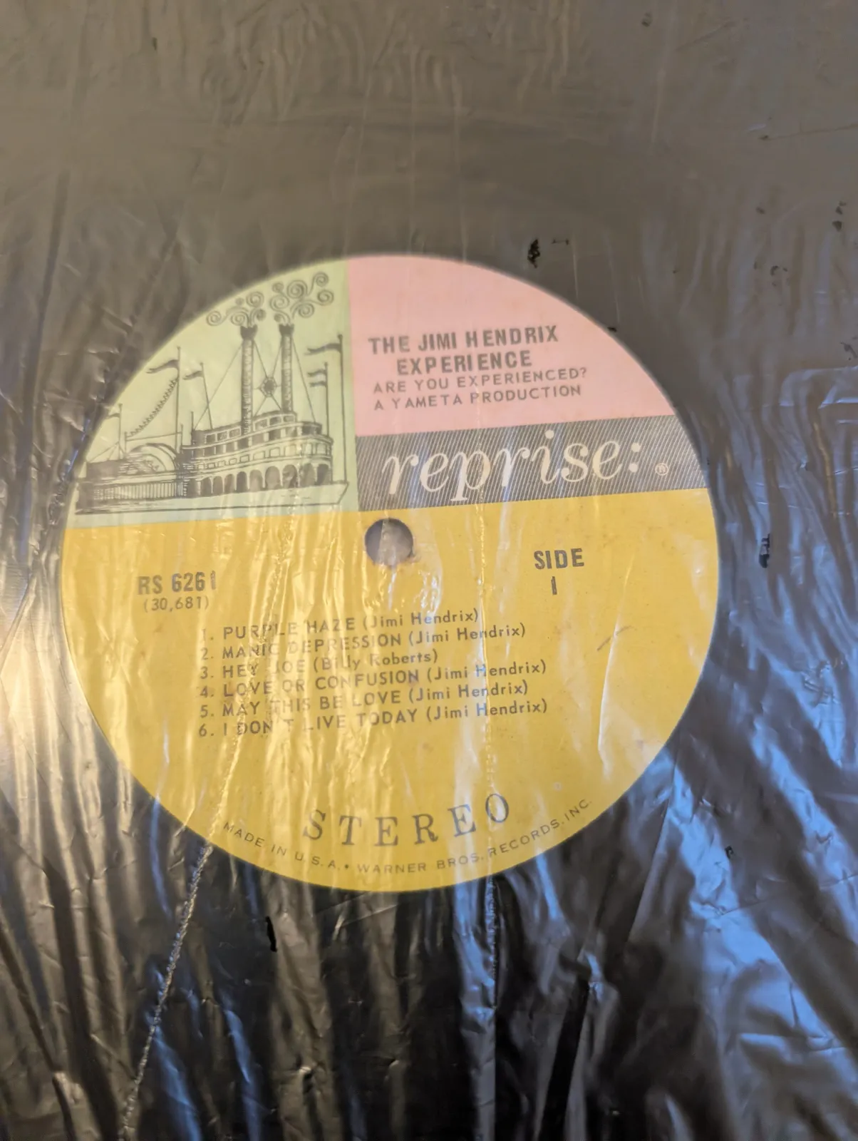 The Jimi Hendrix Experience — Are You Experienced, label-a