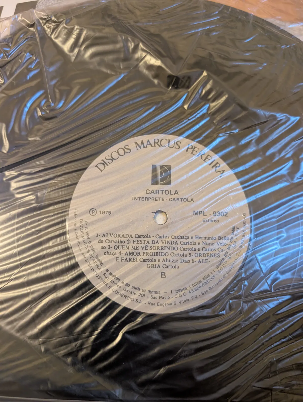 Cartola — Cartola (1974), label-b
