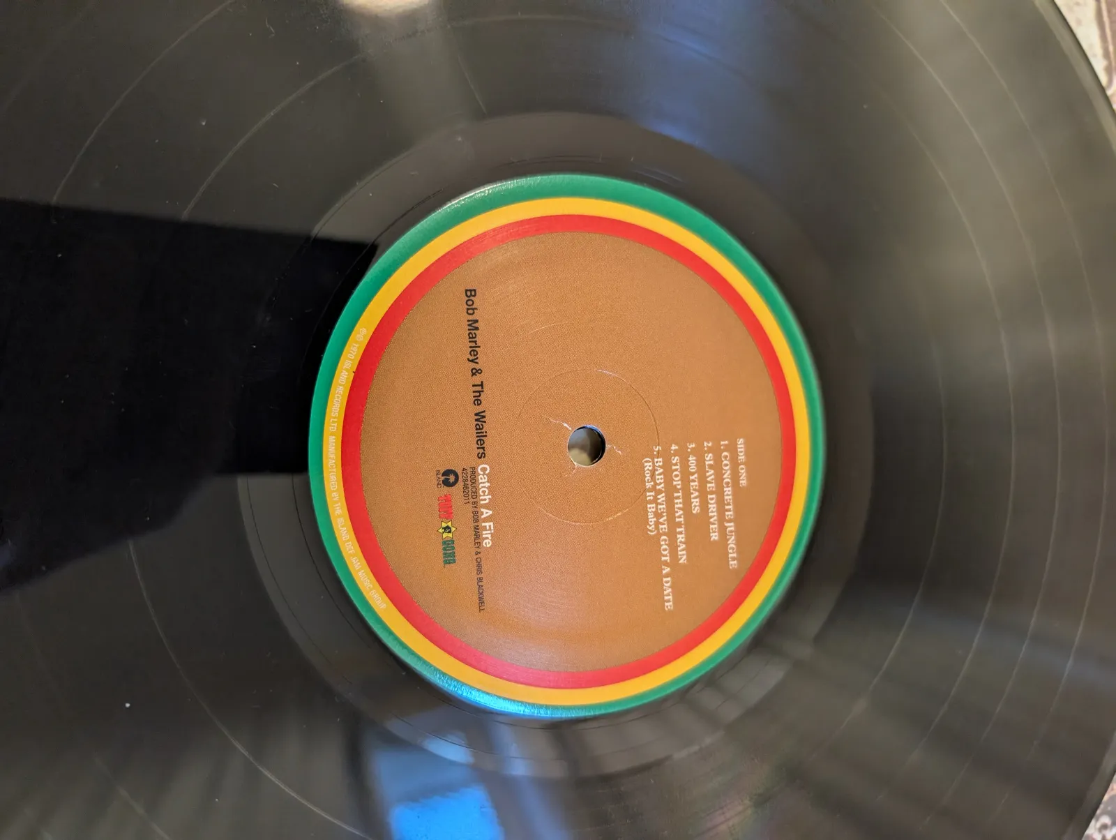 Bob Marley & The Wailers — Catch a Fire, label-a